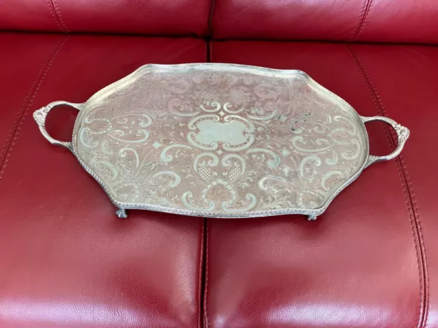 Silver Plated Sheffield Tray with handles