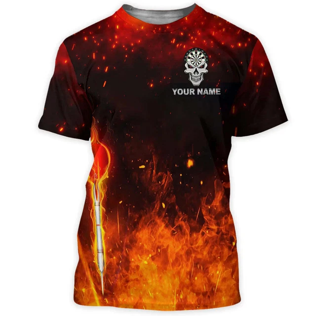 Personalized Name One more Darts Fire All Over Printed Unisex Shirt, Gift For A