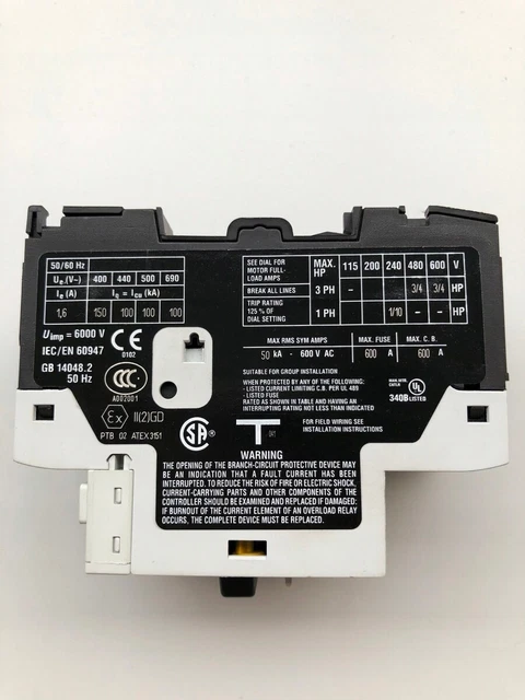 Motor circuit breaker Moeller PKZM0-1.6 1-1.6A /#Z D1KR 1158