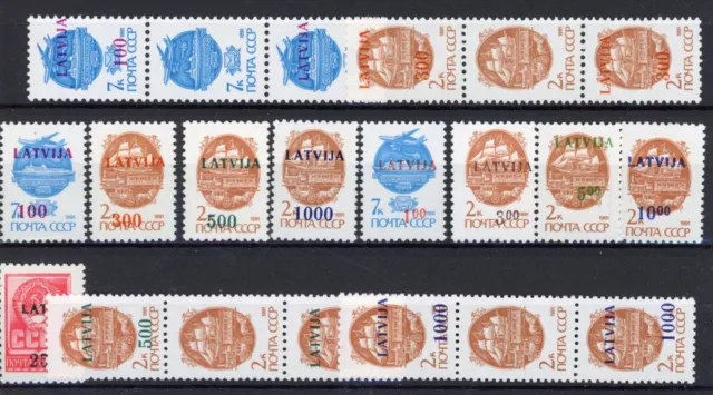 [1355] Latvia good lot very fine MNH stamps