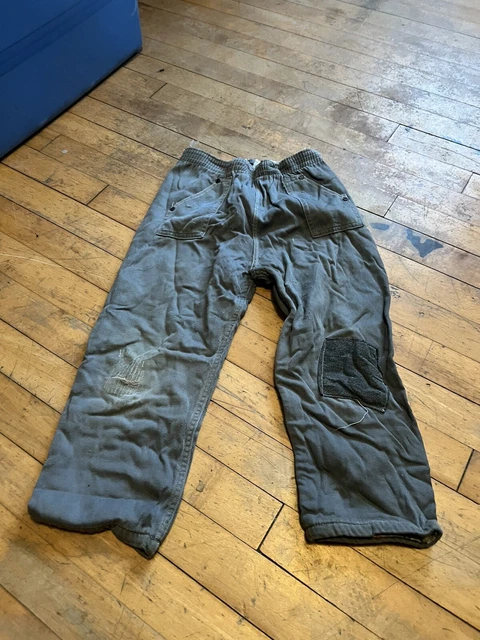 Old Vintage Early Rare Childs Workwear Hunting Button Up Gray Clothing Pants USA