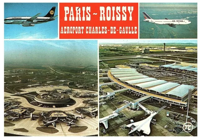 Paris-Roissy, France, Aeroport Airport Charles-De-Gaulle Travel Postcard