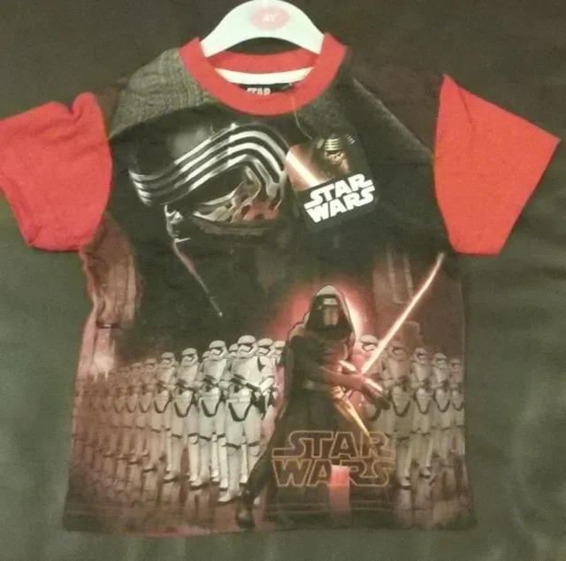 boys girls t shirt STAR WARS, Red Age 2  4   NEW Darth Vader Storm Trooper