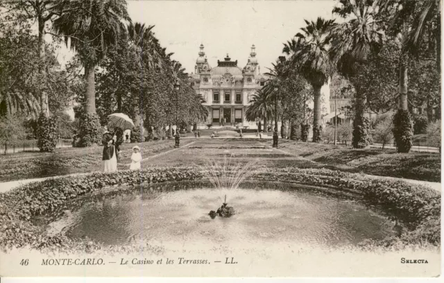 Monaco Postcard Monte Carlo Le Casino Et Les Terrasse