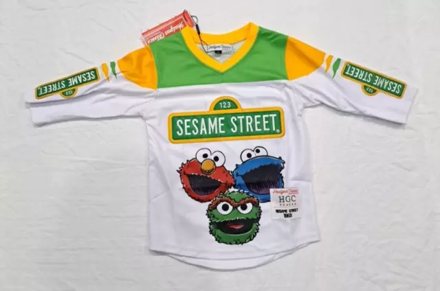 Sesame Street Elmo Cookie Monster Headgear Classics Kids Youth Hockey Jersey