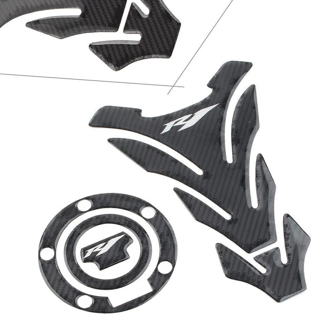 Carbon Fiber 3D Gas Cover Decal Fuel Tank Pad For Yamaha YZF1000 YZF-R1 R1M