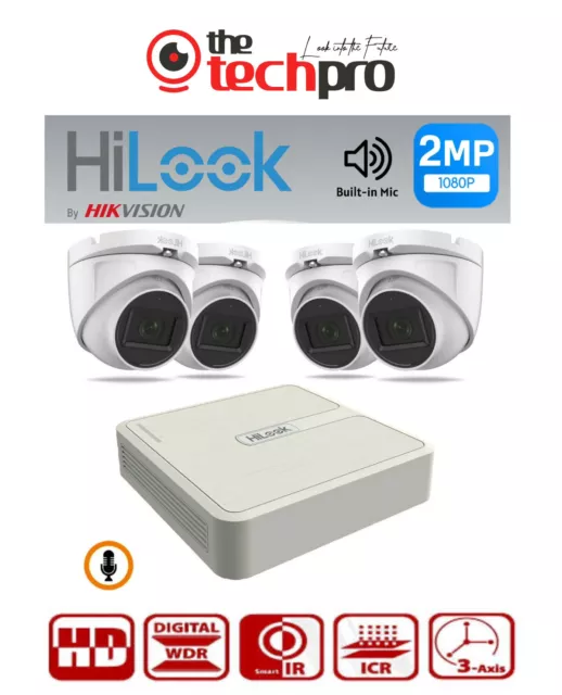 Hikvision Hilook Full Hd Dvr 2Mp 40M Nightvision Camera Security Cctv System Kit