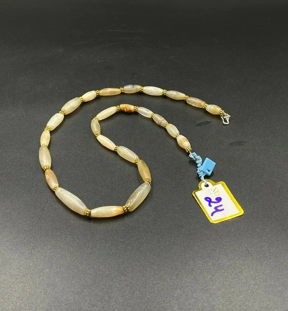 OLD Beads Antique Trade Jewelry Agate Necklace Ancient Antiquities Burmese 9
