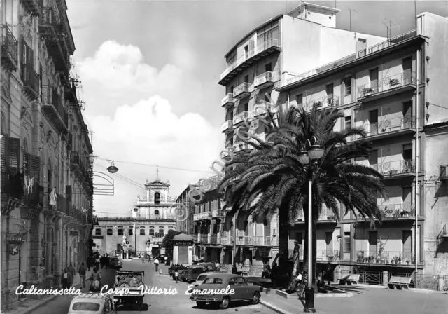 Cartolina - Postcard - Caltanissetta - Corso V. Emanuele - 1960