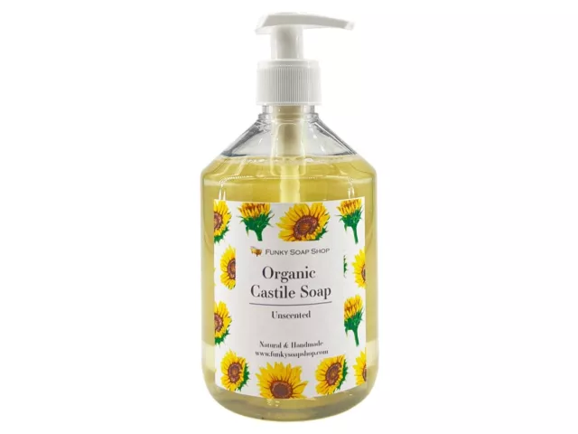 Organic Castile Soap Unscented, 100% Natural & SLS Free, 500ml