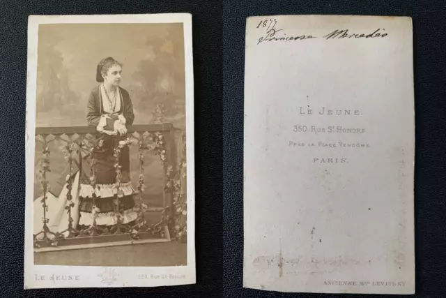 Le Jeune, Paris, Princesse Mercedes d&#039;Orléans Vintage albumen print CDV.M