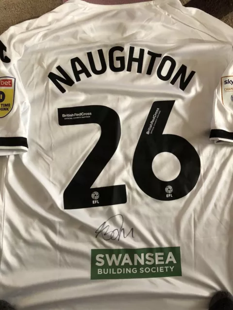 Swansea City Signed Jersey/Shirt By Kyle Naughton  22/23 Season