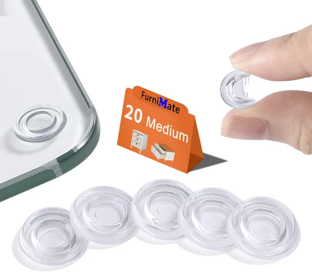 Glass Table Top Bumpers 20PCS 18Mm Non Adhesive Medium Rubber Bumpers anti Slip