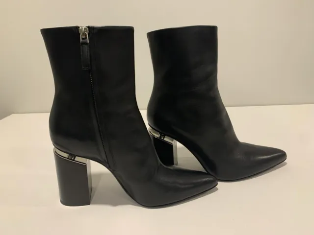 Authentic Alexander Wang "Kirby" Leather Ankle Boots - Like New Condition