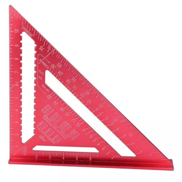 Woodworking Triangle Aluminum Alloy Red Corrosion Resistance Clear Scale Car GAW