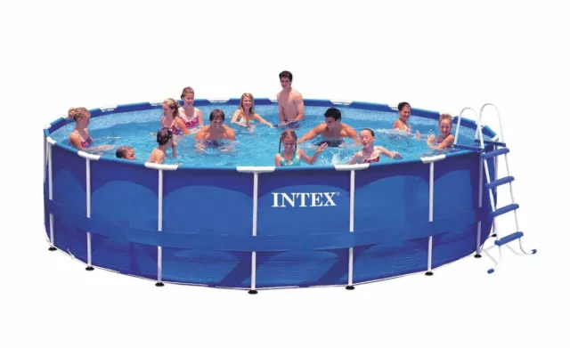 Intex Swimming Pool  18ft x 48in  Metal Frame Above Ground  with Pump 28253EH
