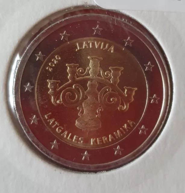 2 Euros Commemorative Lettonie 2020 - Ceramique Lettone