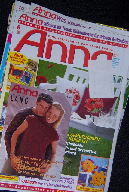 Anna August 2002 Sticken Stricken Häkeln Nähen Handarbeiten