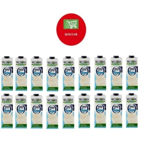 Valsoia Bontà e Salute Zero Zuccheri Soya  100 % Vegetale  18 Litri