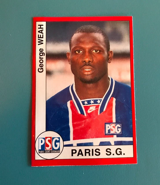 Carte Panini George Weah – PSG 1994 – État Poor (non Gradée)