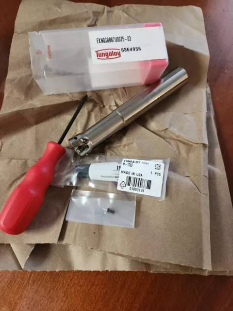 6864956 EXN03R087U0075-03 Tungaloy‎ Indexable End Mill Toolholder NIB