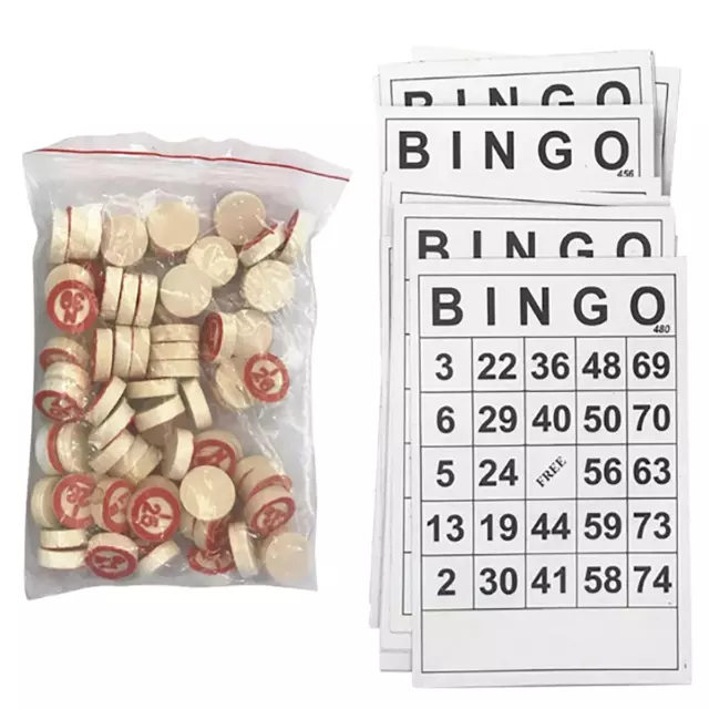 Set 40 Carpetas + 75 Fichas Numeradas Números De Juego Bingo