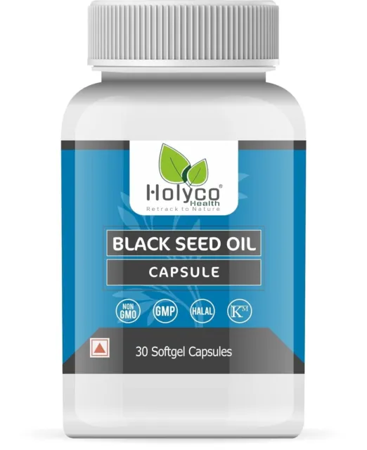 30 cápsulas -- cápsulas de aceite de semilla negra 500 mg -- aceite de semilla de comino negro prensado en frío~
