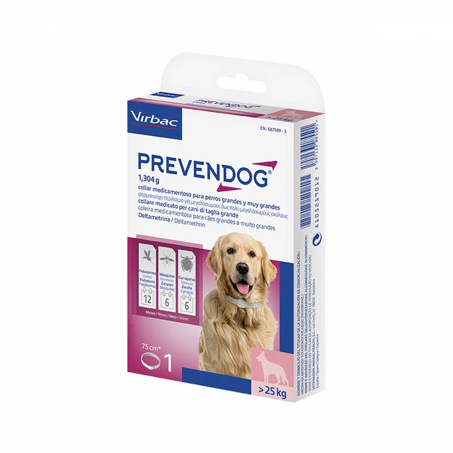 Virbac PREVENDOG  Collare 75 cm → Collare Antiparassitario per CANI oltre 25 kg