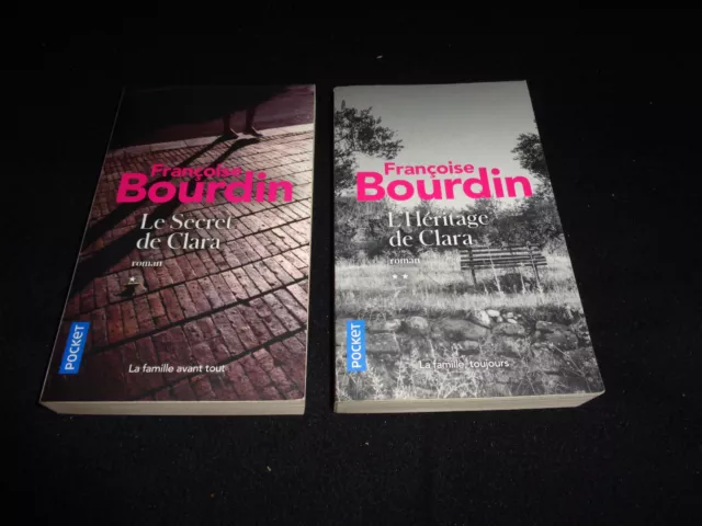 Lot 2 Livres Poches Francoise Bourdin /L'heritage + Le Secret De Clara T.1 + T.2