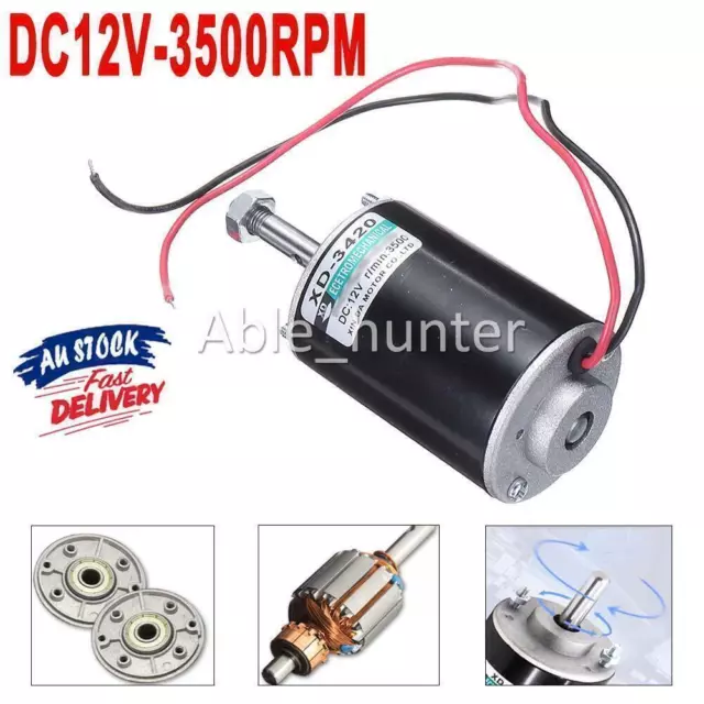 Permanent Magnet DC Electric Motor High Speed CW/CCW Generator 12V 30W NEW AD