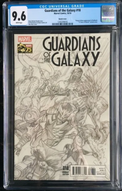 Guardians Of The Galaxy #18 Sketch Alex Ross Variant CGC 9.6