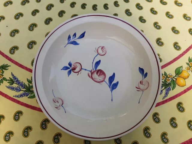 Grand Plat Creux Ancien De 29,8 Cm Ceranor St Amand Made In France