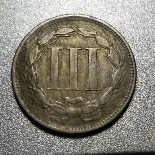 1866 Nickel- Three-Cent Piece