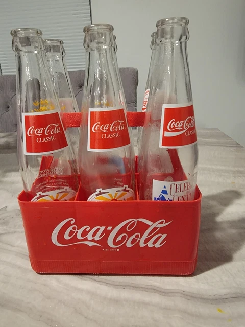 Coca Cola vintage tray 1960 With 6 Bottles Of 1989 SOUTH DAKOTA CENTENNIAL.