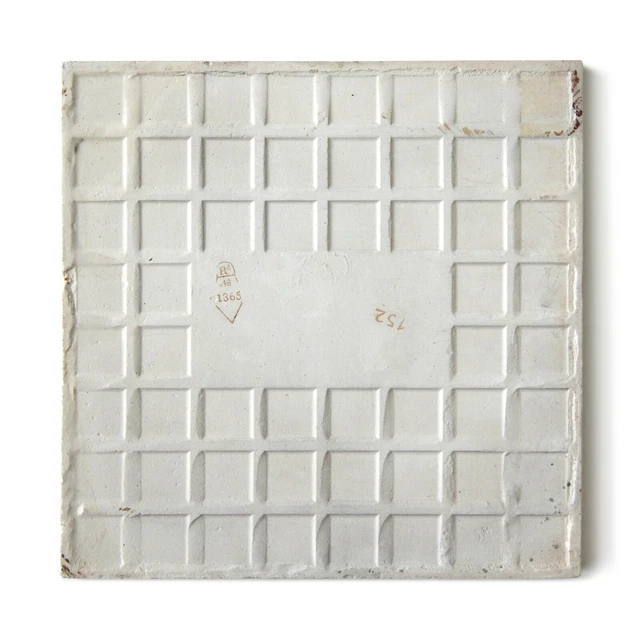 Antique Tile Victorian Aesthetic Floral Jackson Clay Hearth Transfer Brown White 7