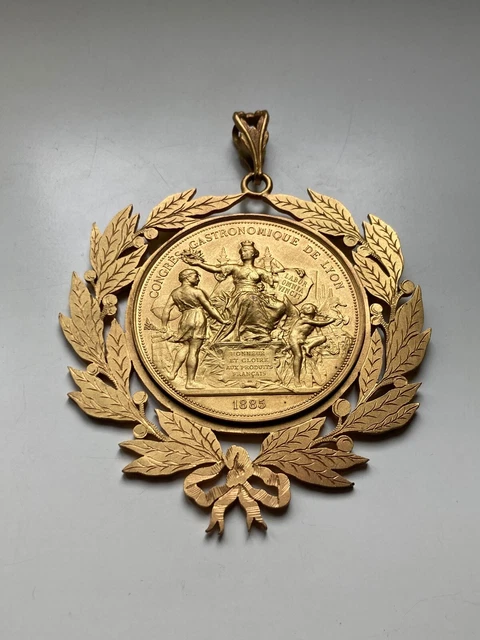 Grande Médaille Ancienne En Bronze – Modèle à Définir – Métal Argenté