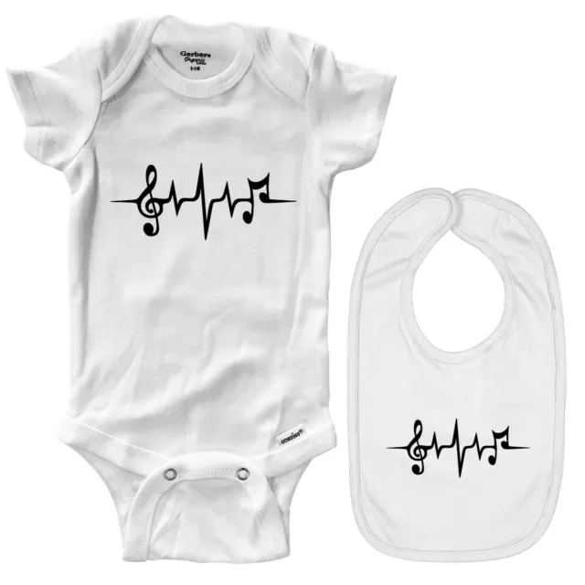 Music Note beat Infant Baby One-Piece Bodysuit Jumpsuit Clothes baby shower gift