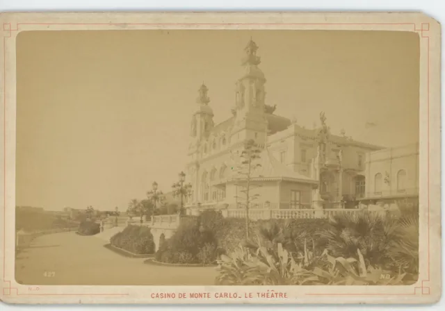 Casino de Monte Carlo Le Theatre Monaco Cabinet Card 4x6