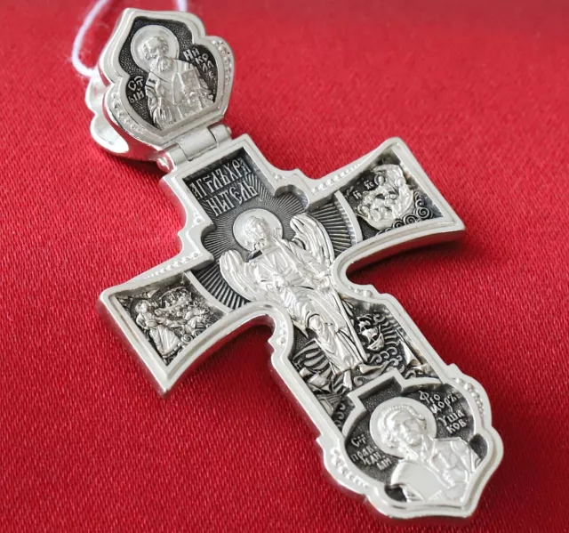 Handmade Holy Apostles Relics Christian Orthodox Silver 925 Pendant Crucifix 3