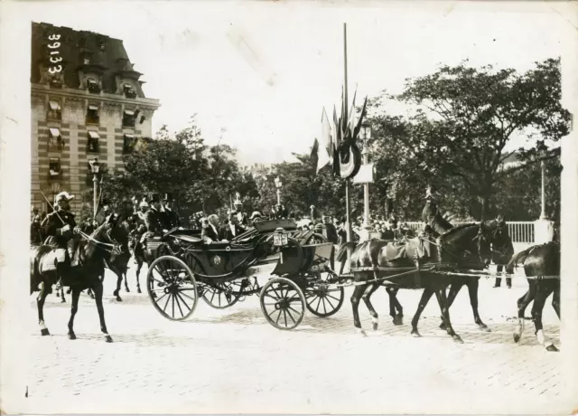 France, Voyage de M. Poincaré à Lyon, 1910, Vintage silver print Vintage silver