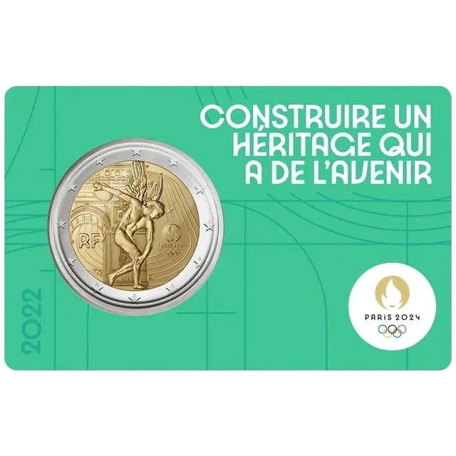 2 EURO FRANCE 2022 Olympia Paris 2024 as Single Coincard £12.16