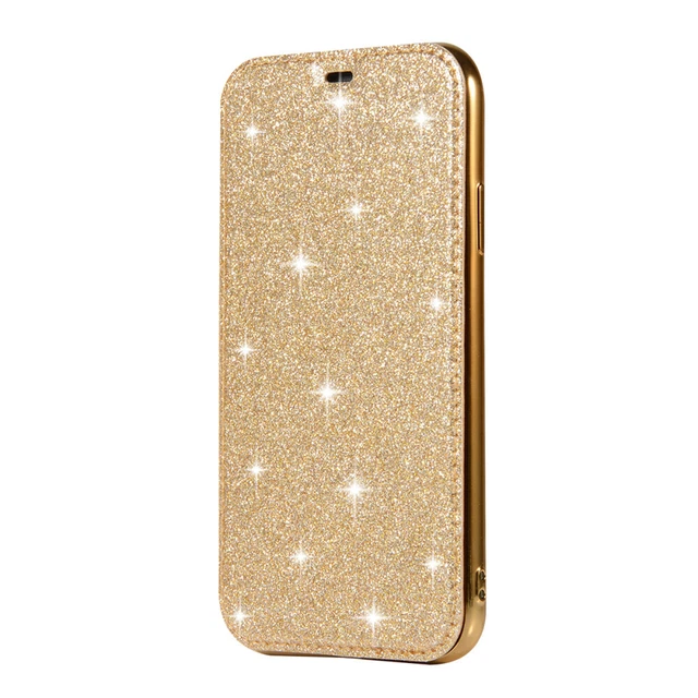 Etui portefeuille premium en cuir PU + TPU intérieur coque Fold Case avec 3