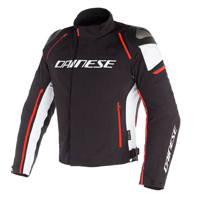 Giacca Moto Tessuto Dainese RACING 3 D-DRY® JACKET Nero Bianco Rosso