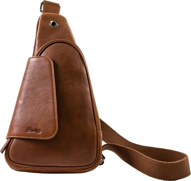 Passatore - Pfeifen-/ Zigarren Body Bag - Leder Braun - Zipperfächer -
