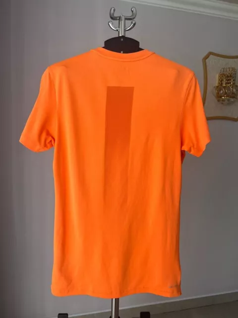 Rf Roger Federer 2015 Dubai Atp Orange Tennis Shirt Nike 677936-803 Mens Size M 2