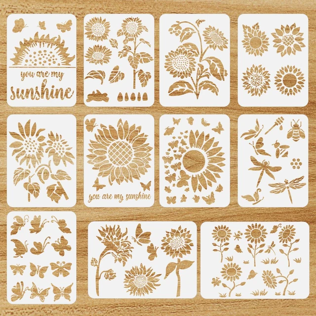 Embossing DIY Craft Layering Stencils Scrapbooking PaintingTemplate Sunflower