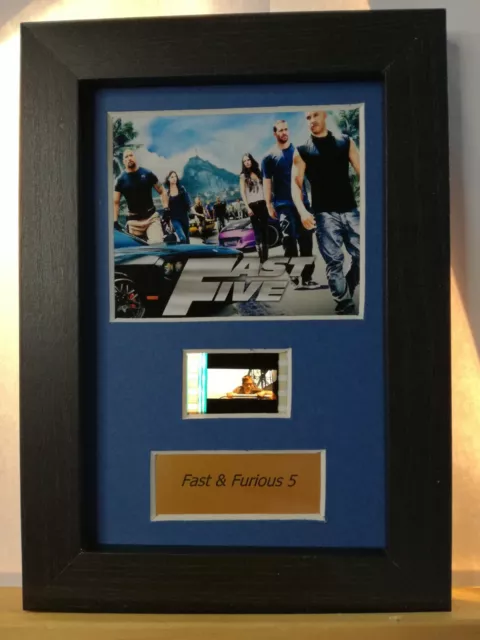 Fast & Furious Five 6" x 4" Genuine 35mm Film Cell Display Framed or Unframed