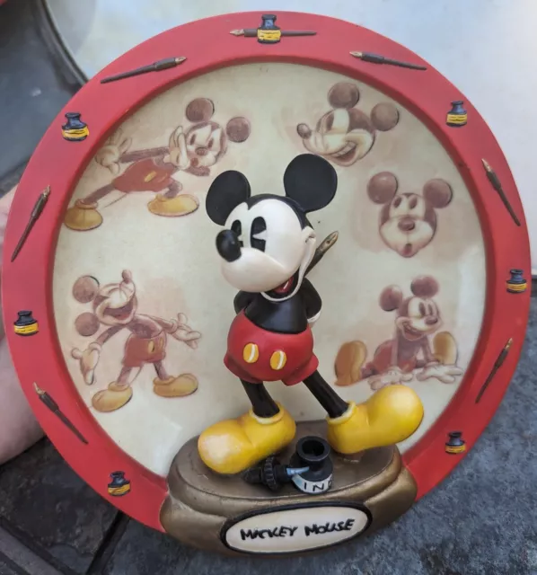 Disney Mickey Mouse: From The Drawing Board Bradford Exchange 3-D Plate