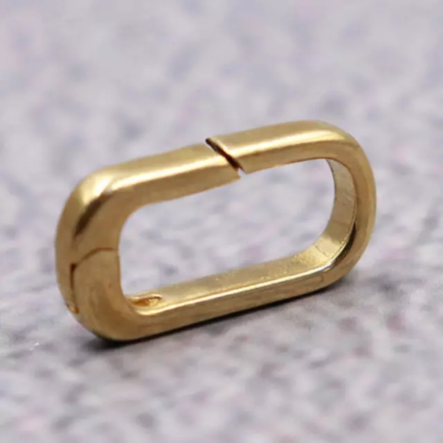 Solid Gold Oval Snap Push Connector Lock Metal Lobster Clasps Jewelry Making