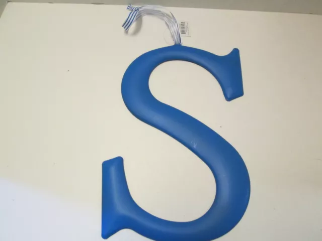 Initial Wall Hanger, Letter "S" by Mud Pie, Blue, NEW